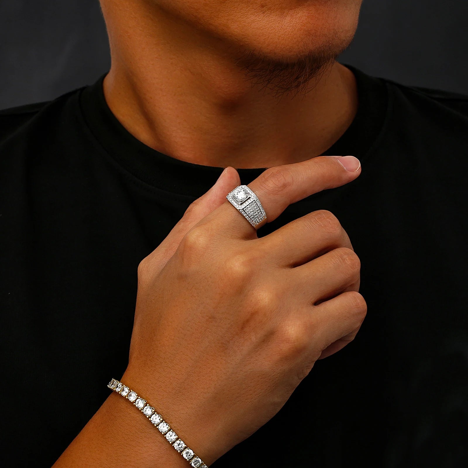 Eternal Aegis Moissanite Ring