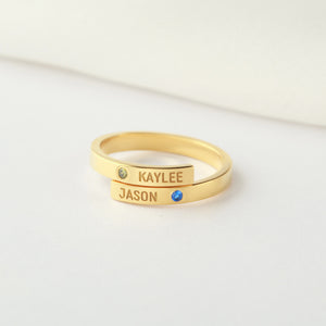 Interlocked Birthstone Ring